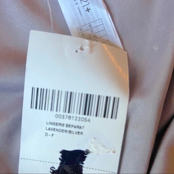 NWT Forever 21 Plus Crushed Velvet Strapless Bodysuit Lavender Silver Sparkles - Picture 7 of 7